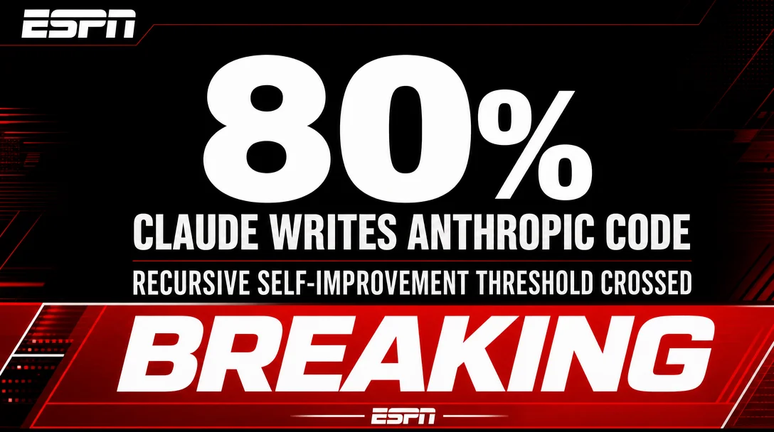 🚨 BREAKING: Anthropic Drops "When AI Builds Itself" — 80% of Its Own Codebase Now Claude-Written, RSI Clock Is Ticking