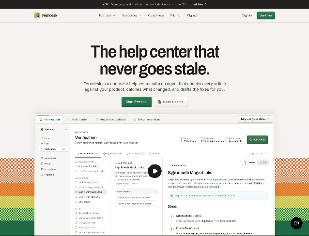 Ferndesk 首页首屏