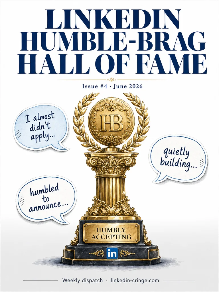 LinkedIn Humble-Brag Hall of Fame, Issue #4