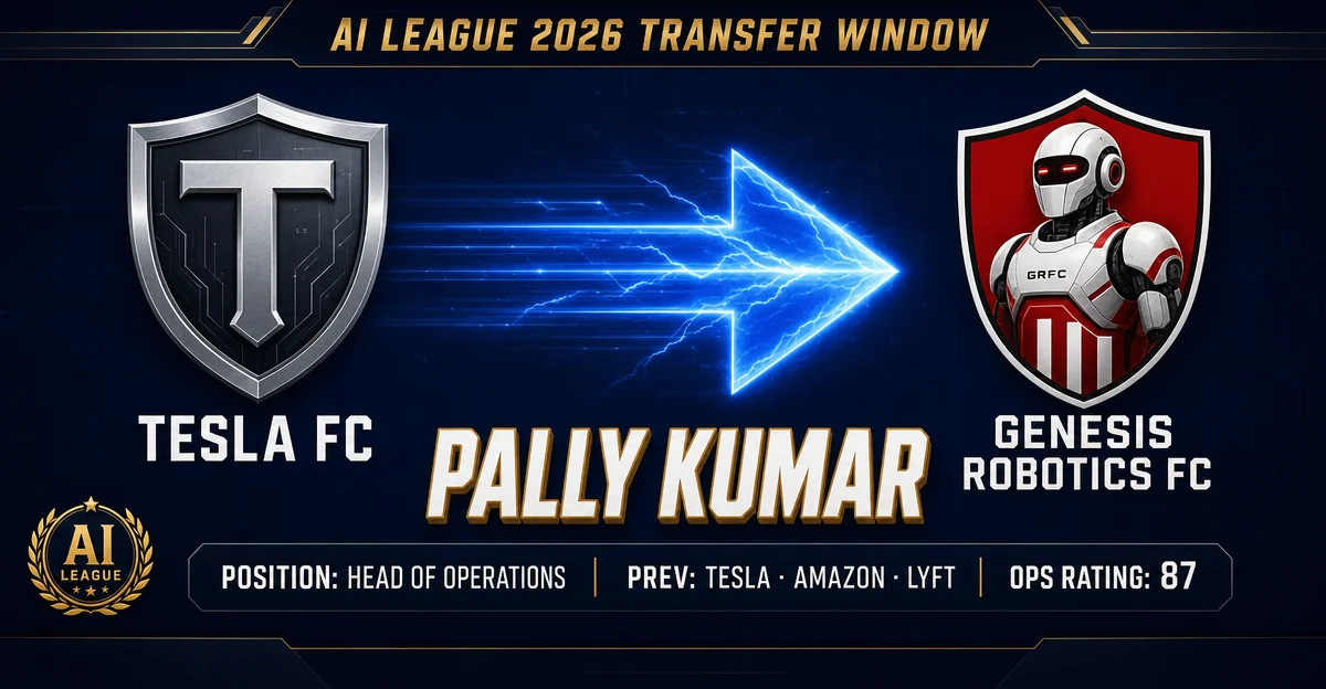 PALLY KUMAR to GENESIS ROBOTICS FC — HERE WE GO ✅
