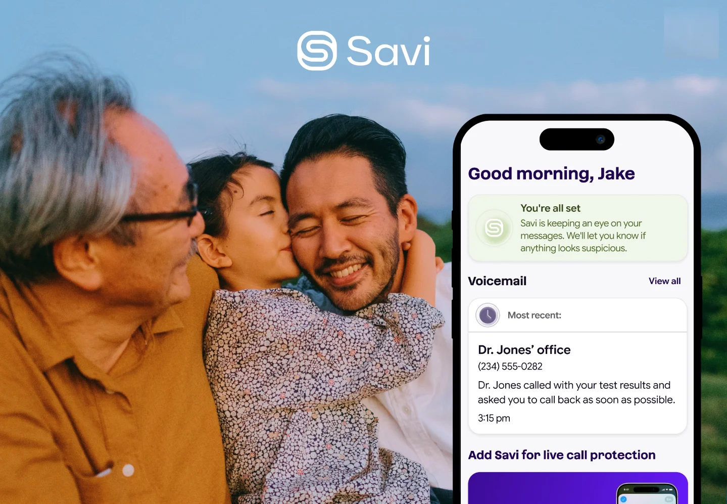 Savi put a fraud bouncer on the family phone line