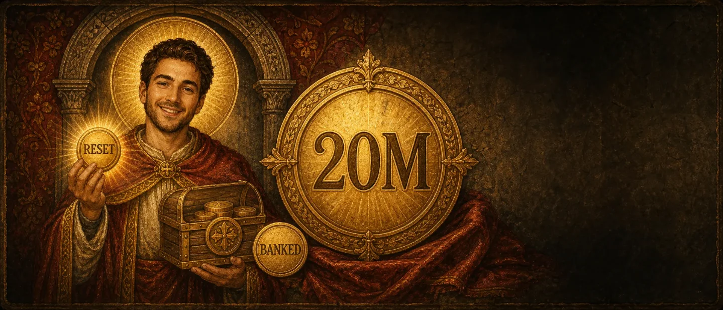开蹬!20M 里程碑送全员 BANKED reset,先清当前额度再自选时机按下去