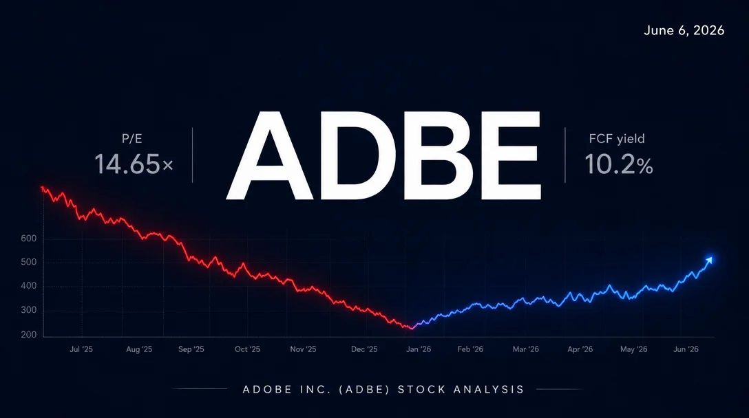 Adobe (ADBE) — 40% cheaper than a year ago, but earnings keep growing