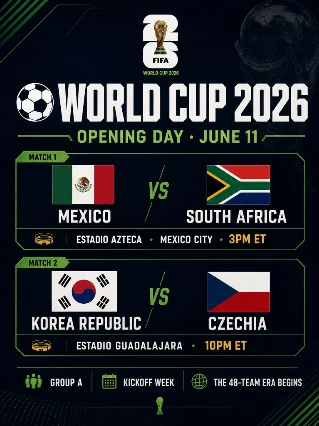 ⚽ World Cup 2026 Opening Day: The 48-Team Era Begins — June 11
