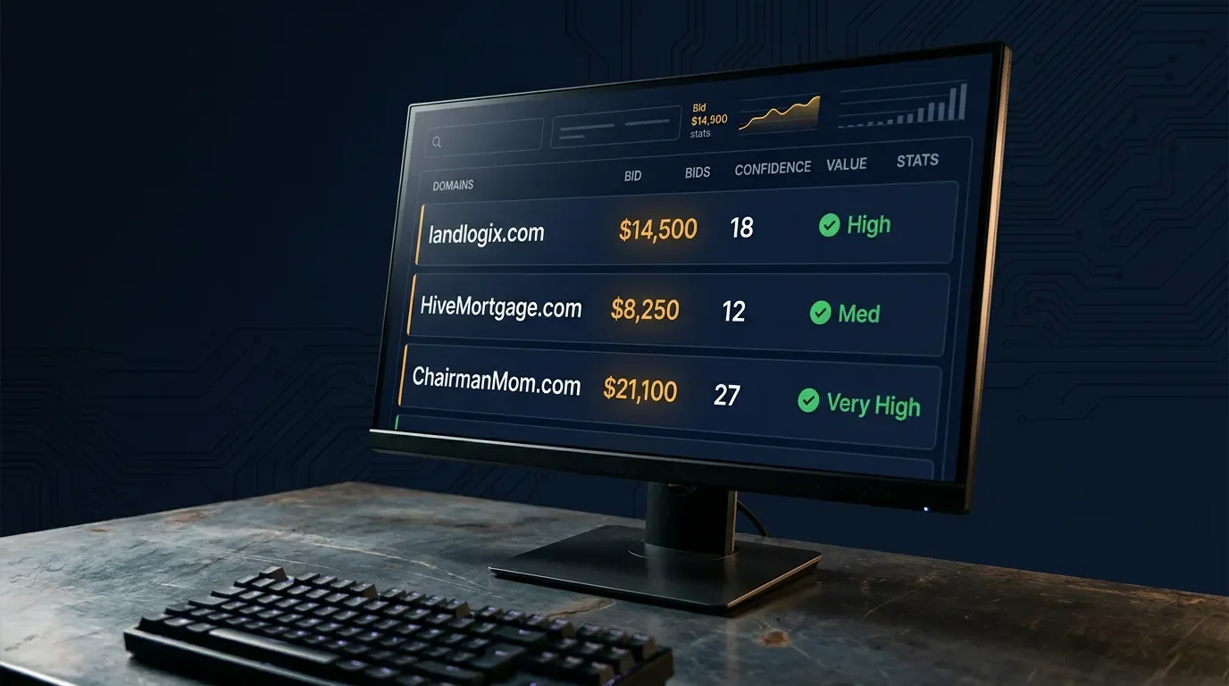 Wednesday flat supply — five GoDaddy picks, June 17 domain auction screen