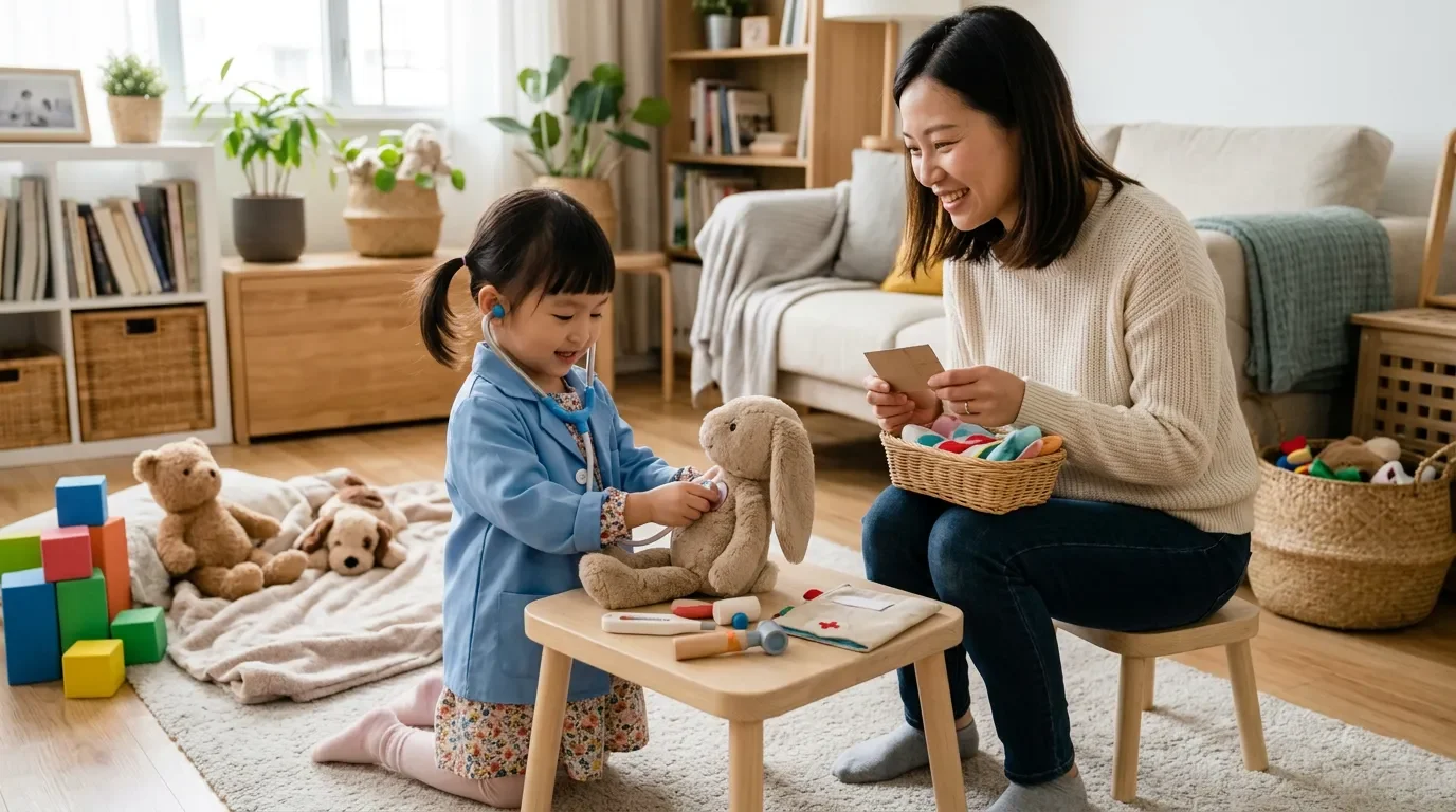 3岁亲子假想游戏:小小宠物诊所