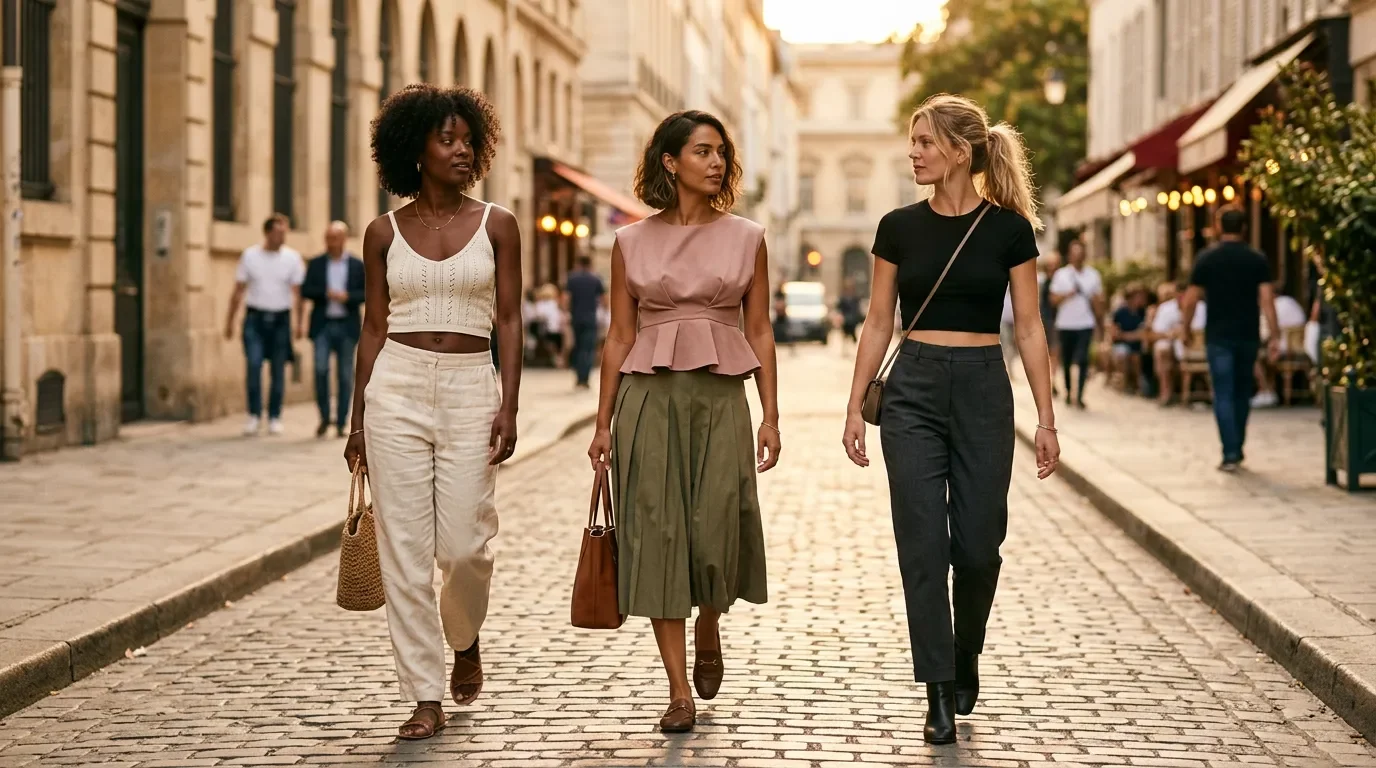 The Crop Top’s Soft Reset: Pointelle, Peplums, and the New Shrunken Tee