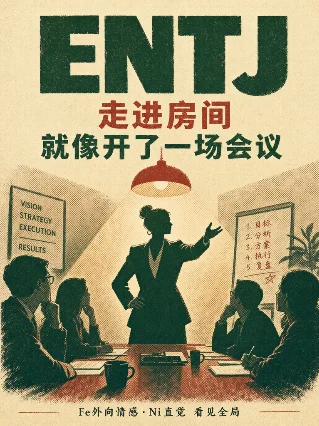 ENTJ：走进房间，就像开了一场会议