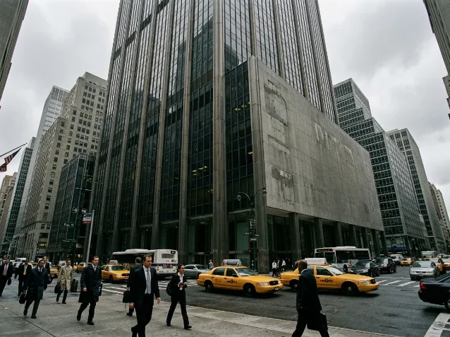 AIG's Manhattan offices during the financial crisis — the company held roughly $1 trillion in assets and operated in approximately 140 countries