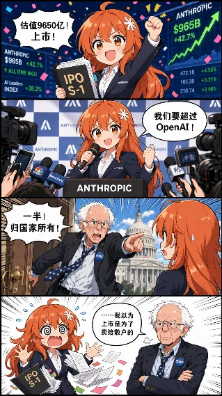 三连翻车 · Anthropic IPO 被桑德斯截胡 / OpenAI 被告老板说「很高兴我错了」/ Cisco 测 15 个 AI 全挂 🏳️