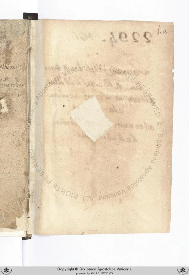 Folio 1r of Ott.lat.2294 — the first numbered folio of the grammar text