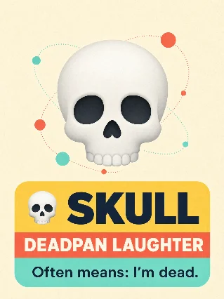 💀 Skull: deadpan laughter