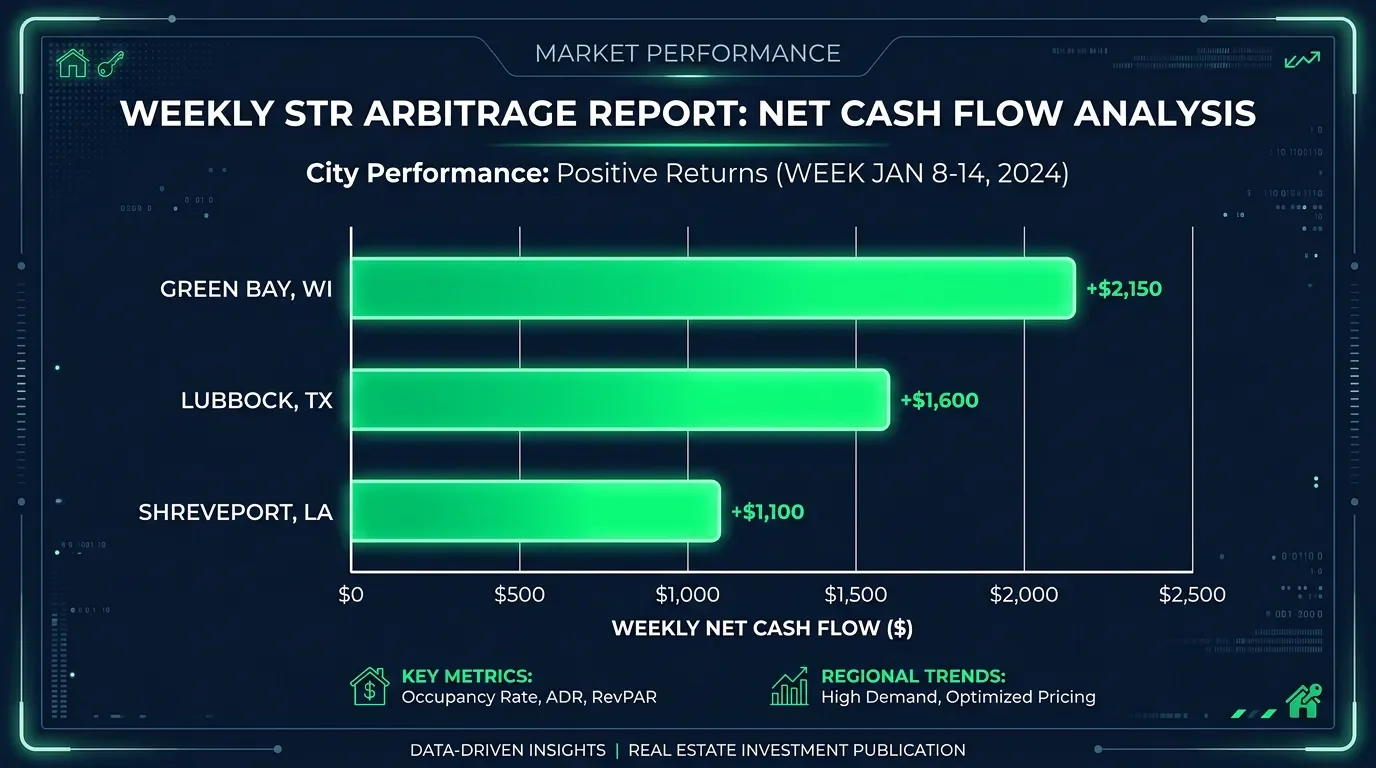 STR Arbitrage Weekly: Green Bay, Lubbock & Shreveport (June 15, 2026)