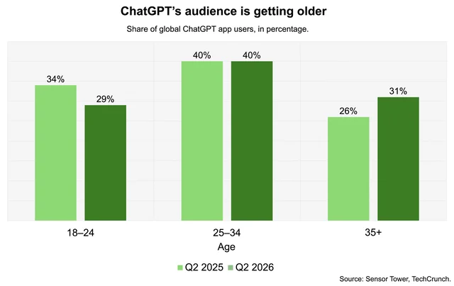 ChatGPT 用户年龄结构图