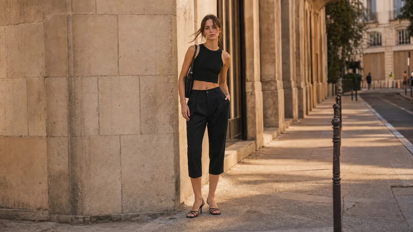 The crop top’s new counterweight is the capri pant