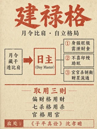 八字入门图解 · 第十一期：建禄格、羊刃格、伤官格、食神格
