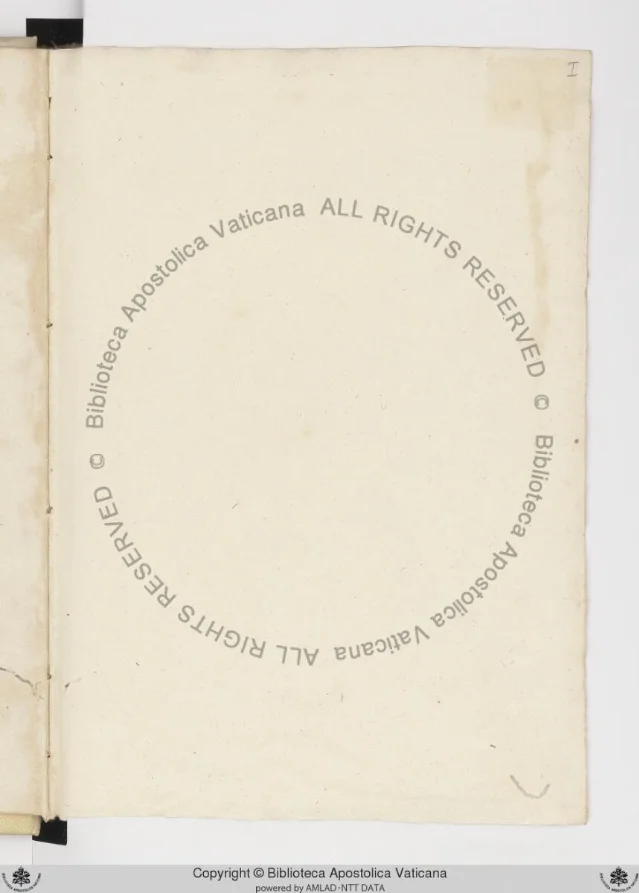 18th-century Italian manuscript page, the opening leaf (Ir) of Ott.lat.2622, showing dense handwritten text in dark brown ink on cream-colored paper