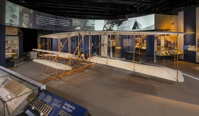 The 1903 Wright Flyer in the "Wright Brothers & The Invention of the Aerial Age" gallery, NASM, 2022