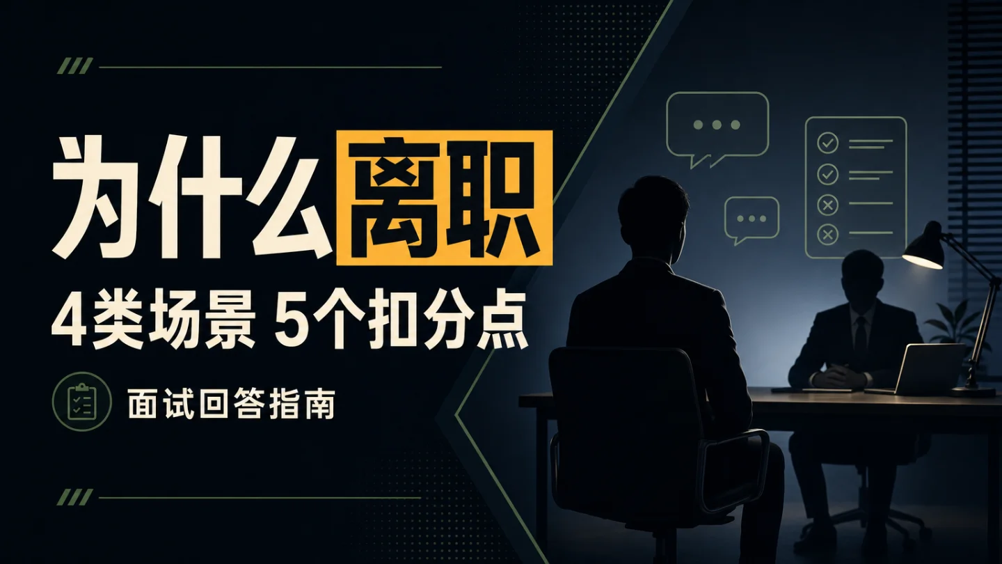 为什么离职面试答不好怎么办?4类场景避开5个扣分点