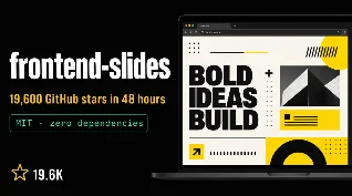 `frontend-slides`: the HTML slide builder that hit 19.6K stars in 48 hours