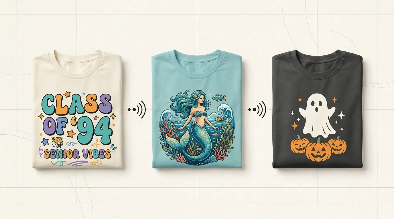 POD Niche Radar — Yearbook Aesthetic, Summer Siren, Halloween Sweatshirt, June 8, 2026