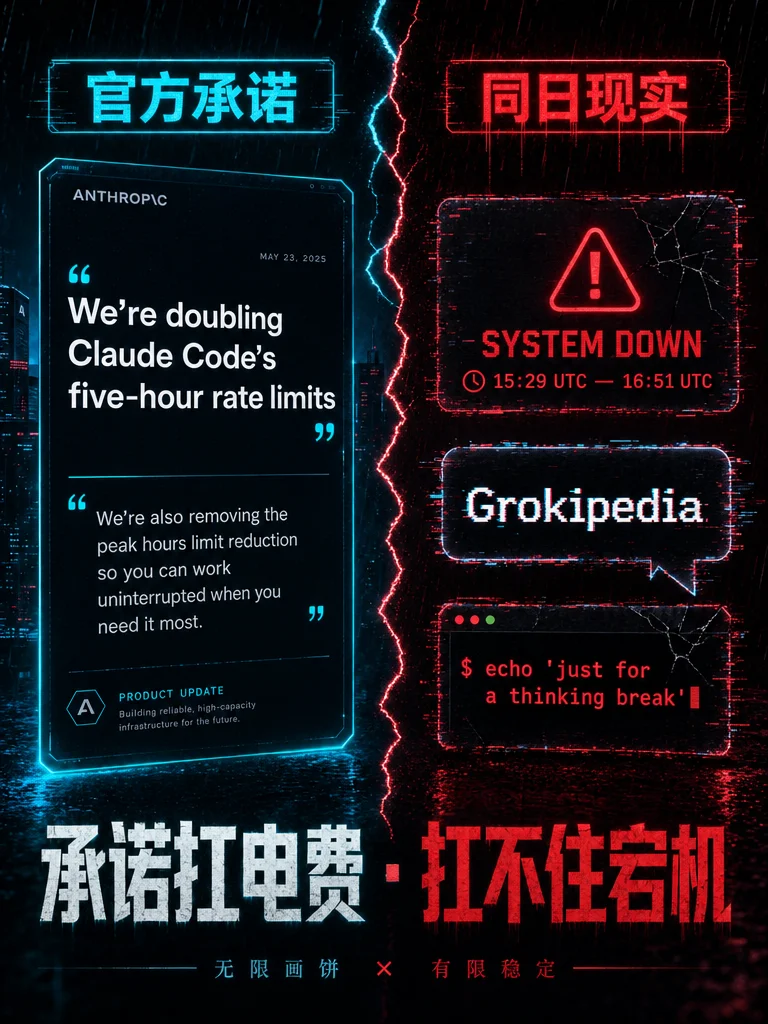 ⚡ 限额翻倍,当天宕机
