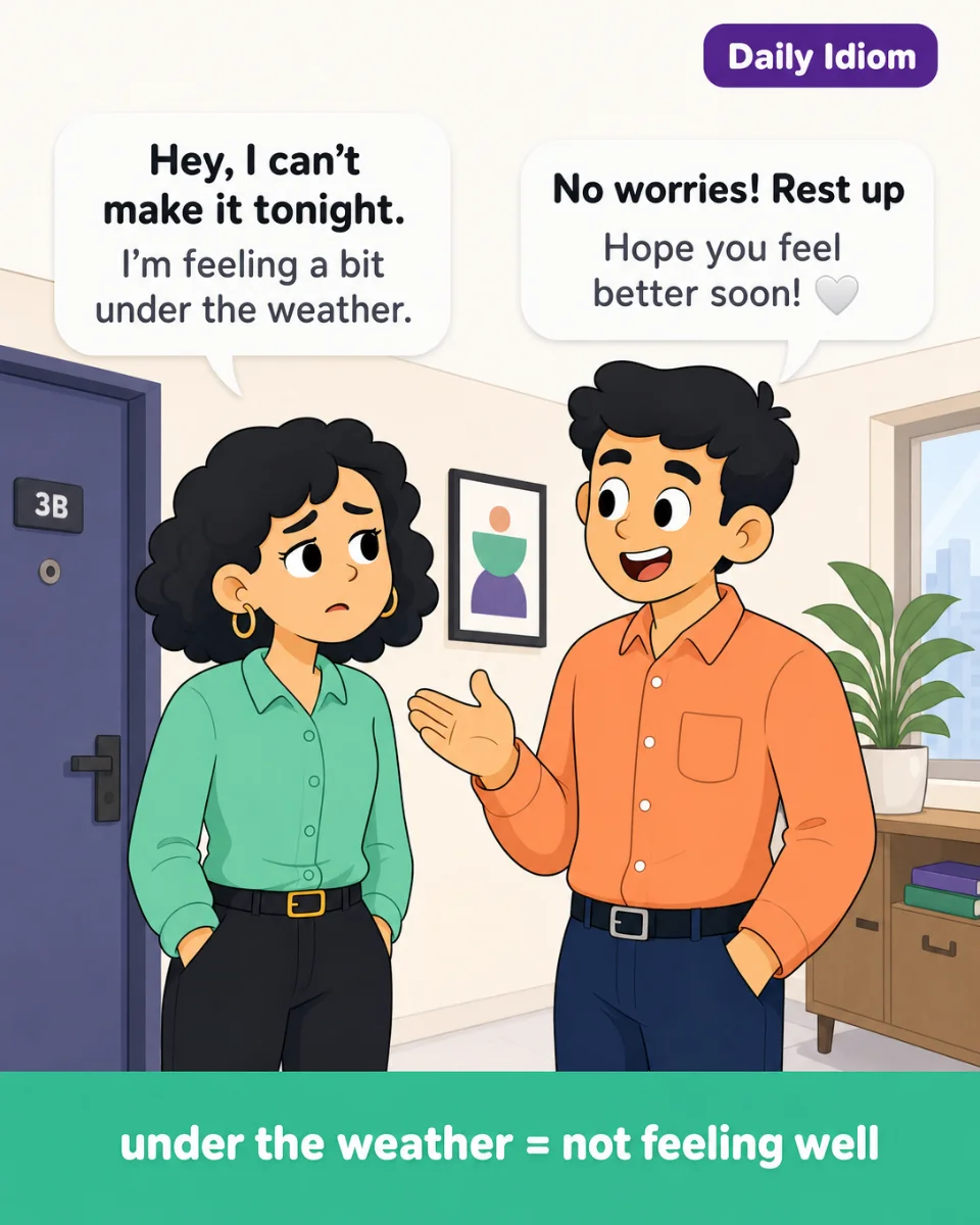 🌧️ Under the Weather — Today's English Idiom