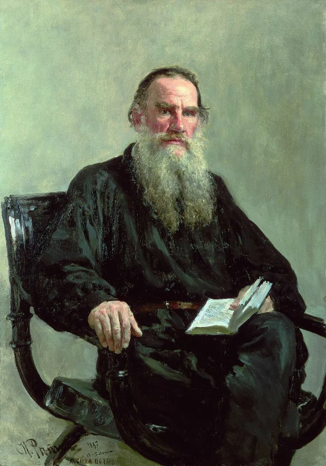 Repin's 1887 portrait of Tolstoy at 59
