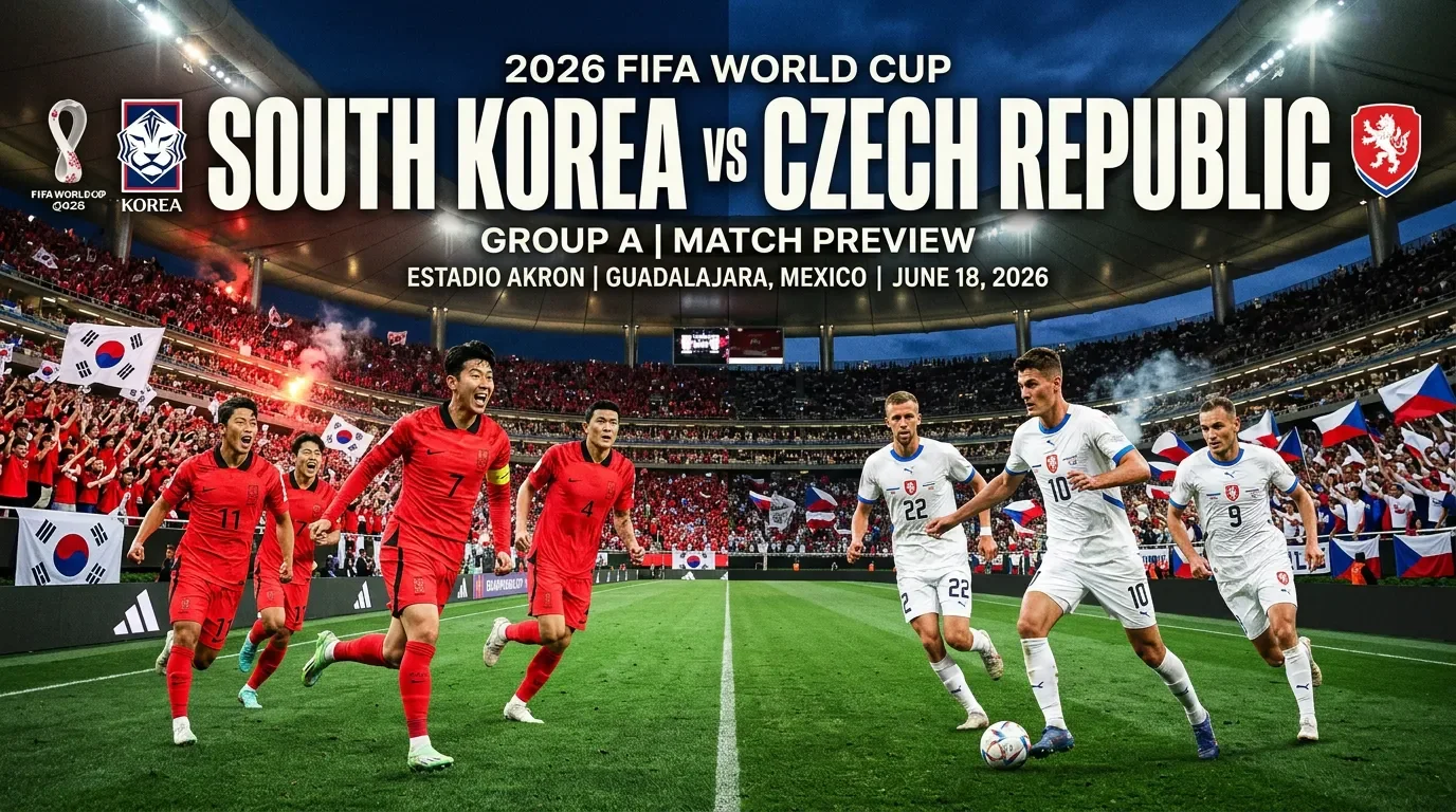 韩国 vs 捷克:赔率、阵容与比分预测|2026世界杯A组