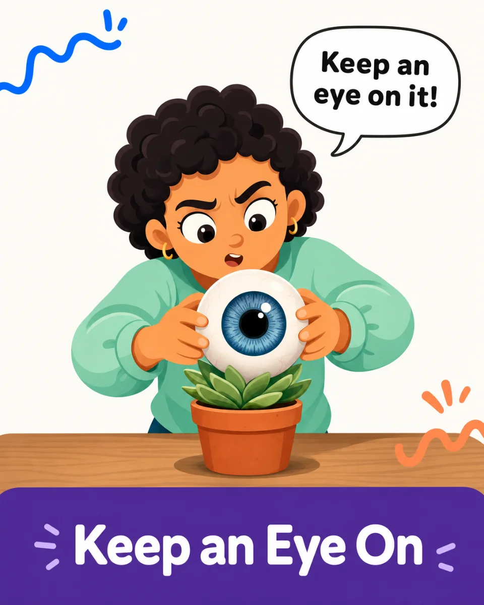 👁️ Keep an Eye On — Daily English Idiom #19
