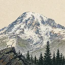 北美山峰插画野外指南