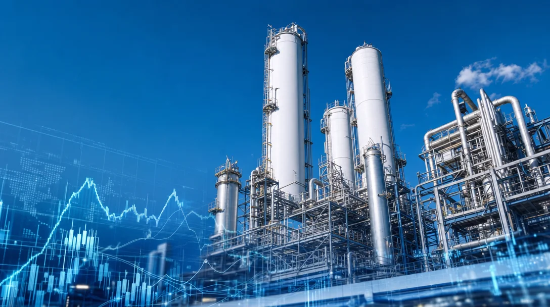 LIN (Linde plc) — the world's largest industrial gas company, ROE expanding to 18%, trading near a 5-year P/E low with a $10B project backlog