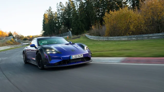 Porsche Taycan Turbo GT with Manthey Kit at the Nürburgring