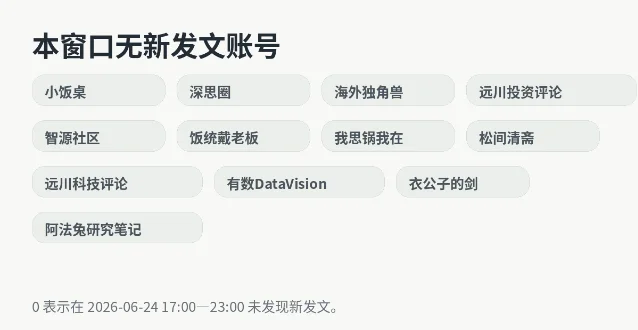 本窗口无新发文账号