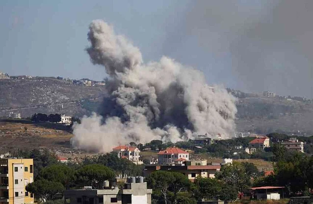 Smoke rises from Israeli airstrikes over southern Lebanon, June 20, 2026