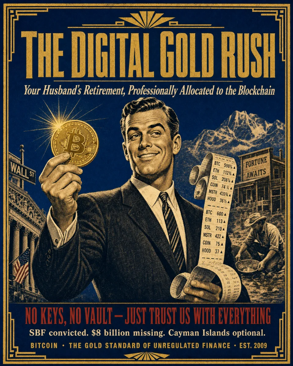 🪙 Bitcoin promised you the frontier. It delivered the fraud.