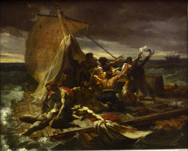 Géricault's preparatory oil study for *The Raft of the Medusa*, c. 1818–19, Louvre (RF 2229)