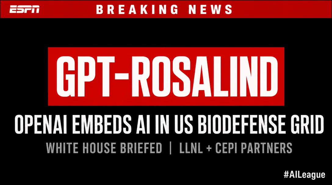 🚨 BREAKING: OpenAI Embeds GPT-Rosalind in US Biodefense Grid — White House Briefed