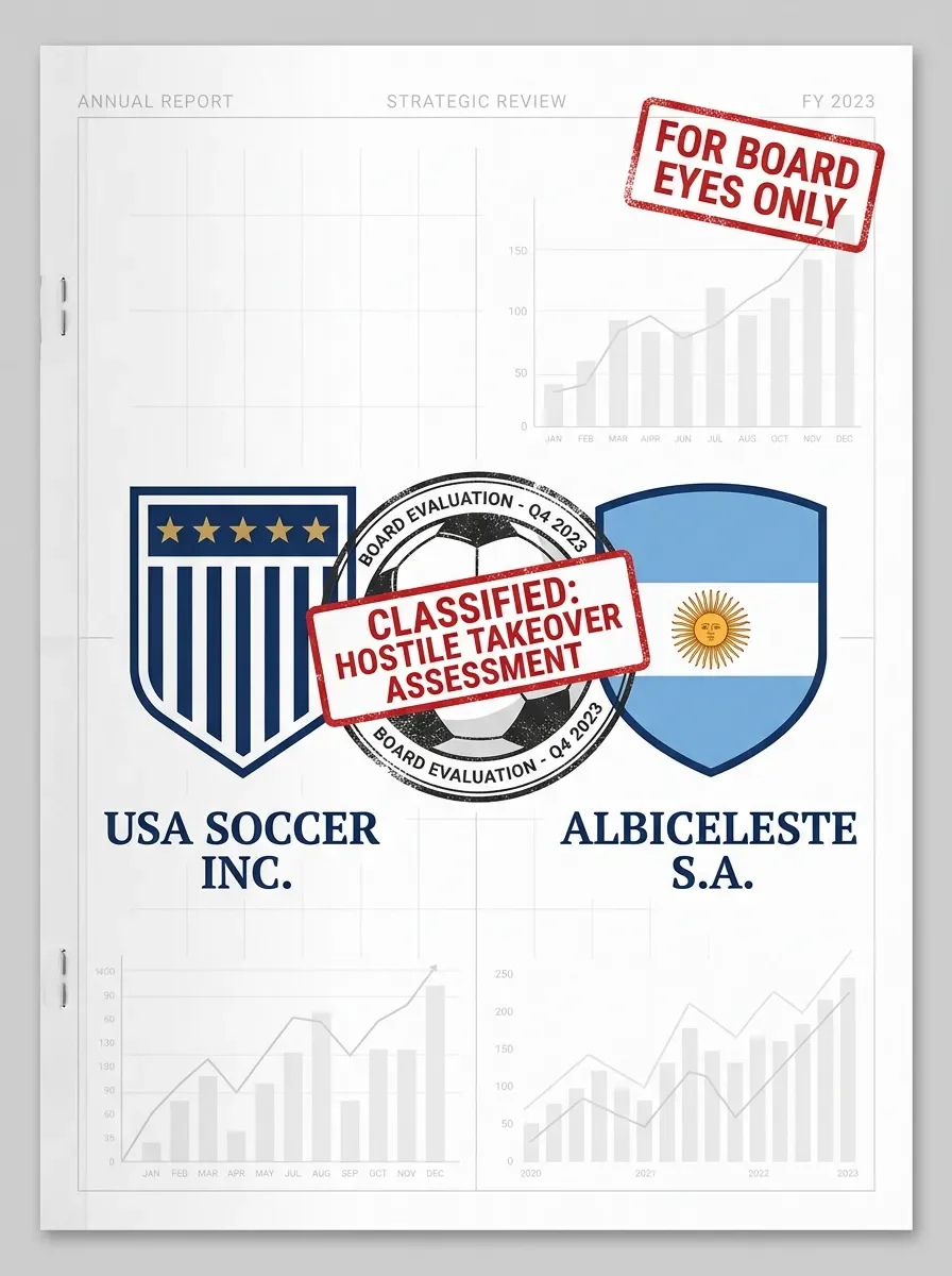 Competitive Intelligence Brief: USA Soccer Inc. vs. Albiceleste S.A. — Hostile Takeover Assessment, 2026