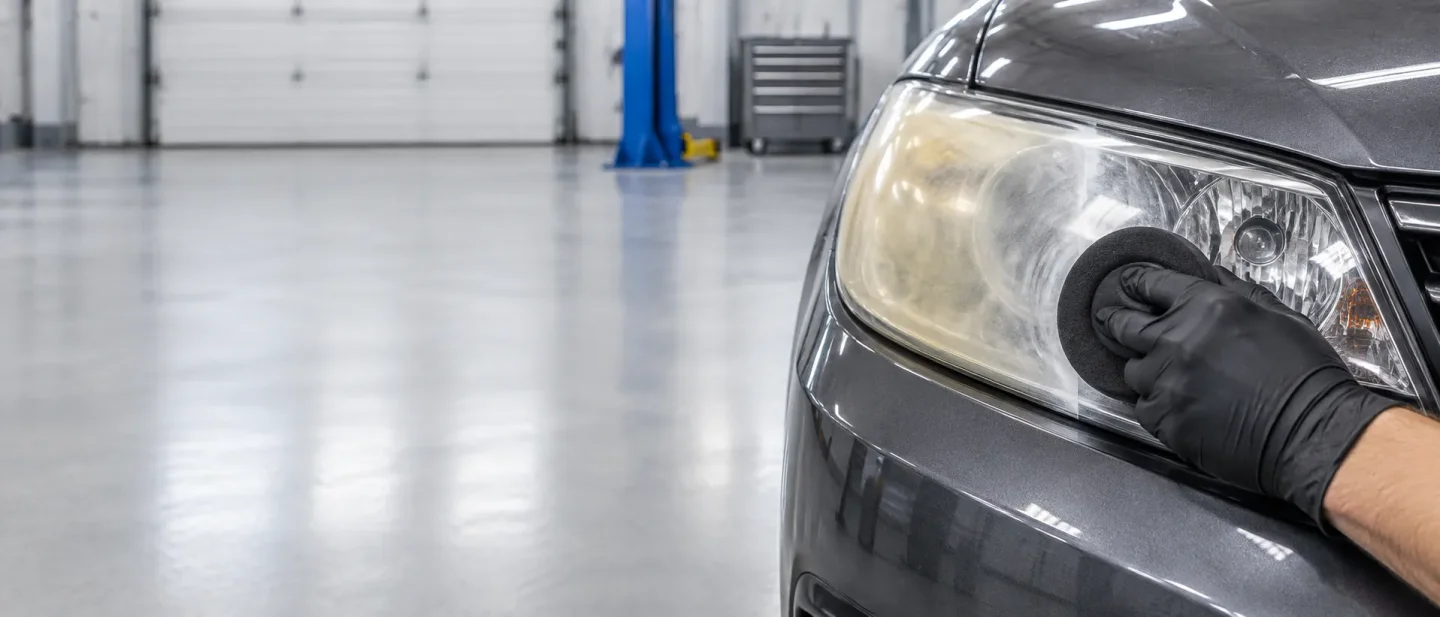 How to restore cloudy, yellowed headlights with a polishing kit — and the three checks that decide whether yours can be saved