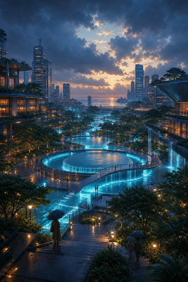 When a city learns where rain goes