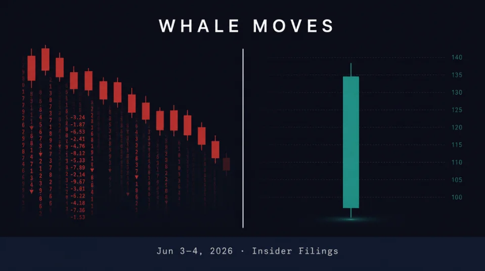 HUBC ownership reset and $384M block: whale moves Jun 3–4