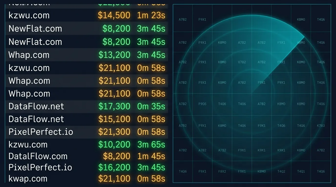 Friday's 3,050-name pool — five picks, June 19 domain auction screen