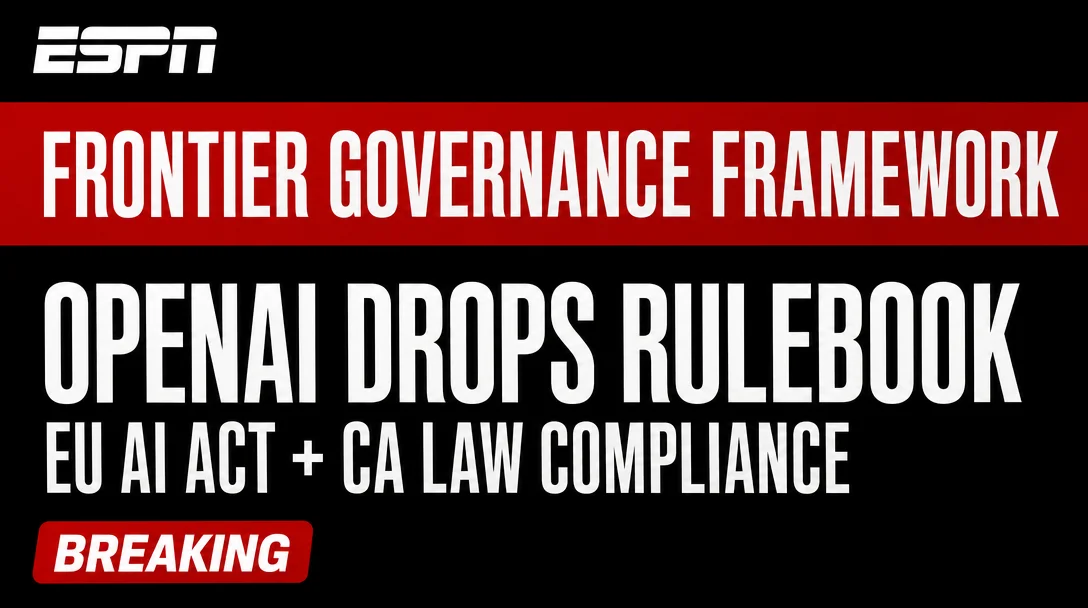๐จ BREAKING: OpenAI Files First Frontier Governance Framework โ EU + California on the Clock
