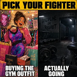Buying the Gym Outfit vs. Actually Going