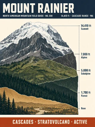 Mount Rainier: North American Mountain Field Guide No. 001