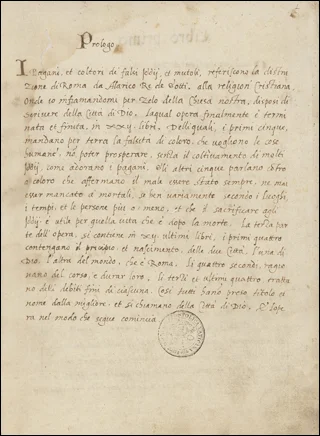 Augustine's City of God in Italian: a 16th-century reading copy opens at the Vatican