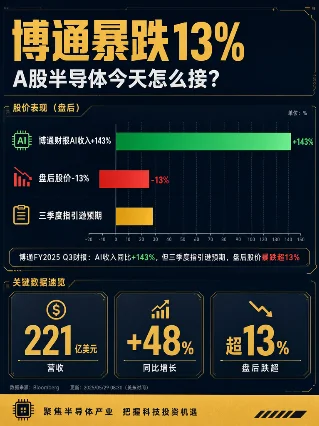 博通财报暴跌13%却是「好事」？A股半导体今天怎么接？等3个基金投资热点