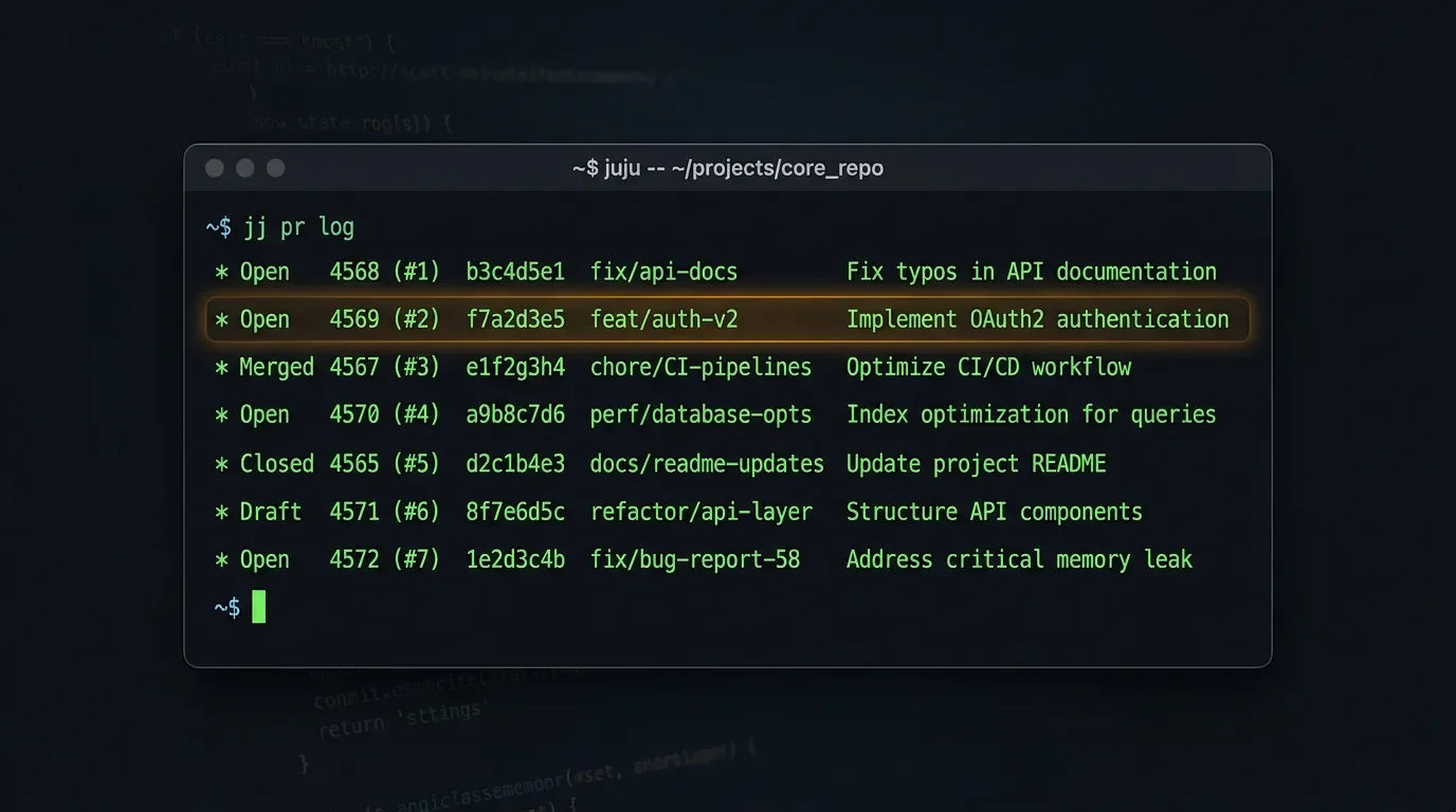 jj-gh: manage GitHub PRs from the terminal, the jj way
