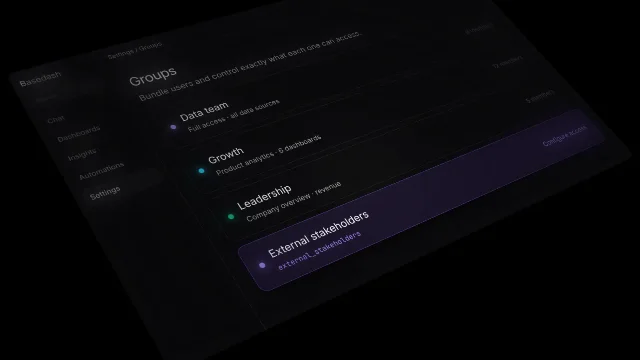Basedash 分组列表界面